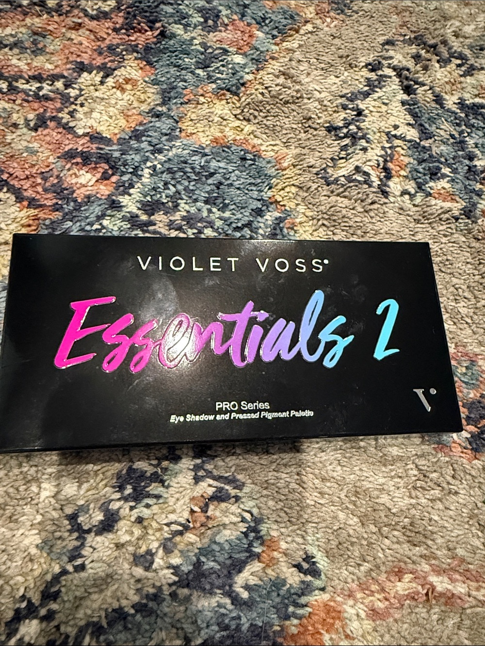 Violet Voss Eyeshadow Palette - Black with Pink Purple Blue Script